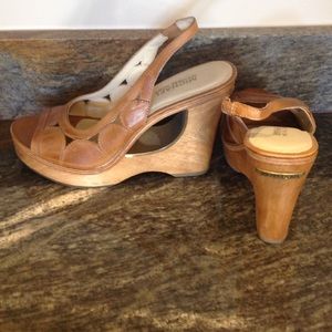 Michael by Michael Kors tan wedge